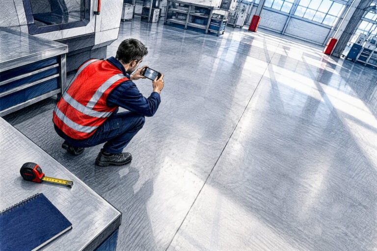 Technik fotí miesto pracovného úrazu